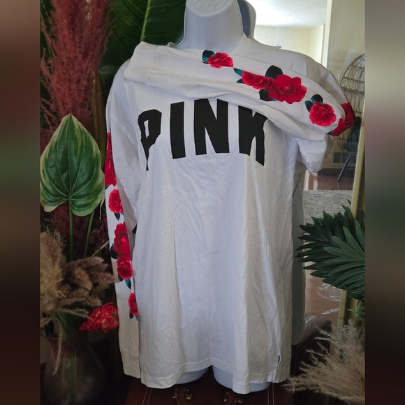 PINK Floral Tropical Long Sleeve Tee - Picture 4 of 7